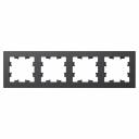 Рамка Systeme Electric (ранее Schneider Electric) серии AtlasDesign в цвете базальт четырёхместная.лицевые детали из качественного ABS-пластика, устойчивого к царапинам и УФ-излучениюпозволяет гармонично вписать электроустановочное изделие в интерьер помещения