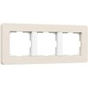 Рамка на 3 поста (айвори/белый, soft-touch) Werkel W0033066 (a067256)