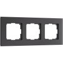Рамка на 3 поста (черный, стекло soft-touch) Werkel W0033108 (a064574)