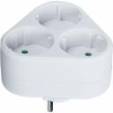 Разветвитель Navigator 94 694 NAD-S-3X-WH 3 гн. (треугольник) б/з, цена за 1 шт.