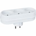 Разветвитель Navigator 94 697 NAD-L-3X-WH 3 гн. (в ряд) б/з, цена за 1 шт.