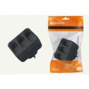 Блок на 3 гнезда 2П 2,5 А 250 B под плоскую вилку черный TDM, цена за 1 шт