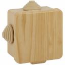 KOR-80-80-50-7g-P Распаячная коробка ЭРА KOR-80-80-50-7g-P открытой установки сосна 80х80х50мм с гермовводами 7 вх. IP54, цена за 1 шт
