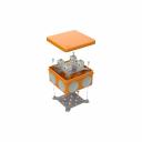 Огнестойкая коробка Промрукав для о/п двухкомпонентная Е15-Е120 100x100x50 60-0300-FR2.5-4 сочетает в себе надежность и высокую скорость монтажа. Применяются при прокладке систем противопожарной безопасности по различным поверхностям зданий и сооружений, необходима для механической защиты мест соединения проводов и кабелей, а так же для защиты от проникновения пыли, влаги и посторонних предметов. Лаконичный дизайн способствует эстетичному монтажу проводки, а мембраны позволяют увеличить скорость монтажа (по сравнению со скоростью при использовании ЭМК с гермовводами). Материал изготовления коробок является безгалогенным, что позволяет использовать изделие в общественных местах с высоким скоплением людей. Коробка имеет монолитное исполнение с уплотнителем и мембранами за счёт чего достигается высокая степень защиты IP66.