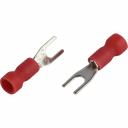 Наконечники изолированные вилочные НВИ предназначены для оконцевания многожильных гибких медных проводников методом опрессовки при монтаже электрических соединений, где предусмотрено крепежное соединение на основе винтовой фиксации. Применение наконечников НВИ защищает проводники от механического повреждения крепежным винтом. Вилочные наконечники НВИ применяются в случаях необходимости оперативных или частых переподключений, т.к. при монтаже наконечников не требуется полный демонтаж крепежного соединения, достаточно лишь ослабить винтовую фиксацию и вставить наконечник.