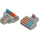 Клемма проходная разветвительная с рычагами 2/6 полюсов 0,08-2,5/4 мм2 (упаковка 1 шт.) ЭРА NO-225-458