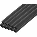 Трубка термоусадочная клеевая Gigant (3:1) 6/2, черная, 10шт по 1м G-80122 представляет собой надежное решение для изоляции и защиты проводов при различных условиях окружающей среды. В наборе содержится 10 трубок длиной 1м. Срок службы составляет 5 лет. Изготовлена из полиолефина, она обеспечивает долговечность и устойчивость к температурным колебаниям от -45 до +125 °С.  Не поддерживает горение. С коэффициентом усадки 3:1 трубка легко адаптируется к различным диаметрам, уменьшаясь с 6 мм до 2 мм при температуре усадки 70 °С. Клеевой слой внутри трубки обеспечивает надежное сцепление с поверхностью, предотвращая проникновение влаги и других агрессивных сред. Трубки могут использоваться в электросетях с напряжением до 1000В. Устойчивы к воздействию ультрафиолета.