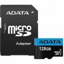 Карты Micro SecureDigital ADATA Micro SecureDigital 128Gb A-DATA {MicroSDXC Class 10 UHS-I, SD adapter} [AUSDX128GUICL10A1-RA1]