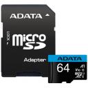 Карта памяти Adata MICRO, SDXC, 64 GB, CLASS 10, W/A (AUSDX64GUICL10A1-RA1)