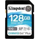 Карта памяти SDXC UHS-I U3 Kingston Canvas Go! Plus 128 ГБ, 170 МБ/с, Class 10, SDG3/128GB, 1 шт., без адаптера