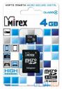 Флеш карта microSD 4GB Mirex microSDHC Class 4 (SD адаптер)