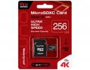 Носители информации Карта памяти Qumo microSDXC 256GB Pro series microSDXC Class 10 UHS-I, U3 + SD адаптер, Черный QM256GMICSDXC10U3