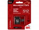 Носители информации Карта памяти Qumo microSDXC 512GB Pro series microSDXC Class 10 UHS-I, U3 + SD адаптер, Черный QM512GMICSDXC10U3