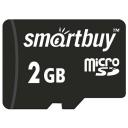 Карта памяти SmartBuy microSD 2 ГБ Class 4, V10, A1, R/W 1.5/2.45 МБ/с, 1 шт., черный
