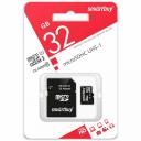 micro SDHC карта памяти Smartbuy 32GB Class 10 UHS-I (с адаптером SD), цена за 1 шт