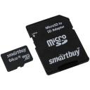 Карта памяти SmartBuy microSDXC 64 ГБ Class 10, V30, R/W 20/17 МБ/с, адаптер на SD, RU, 1 шт., черный