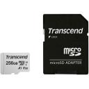 Карта памяти Transcend microSDXC 256 ГБ Class 10, V30, A1, UHS-I U3, R/W 100/40 МБ/с, адаптер на SD, 1 шт., серебристый