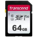 Карта памяти SecureDigital 64Gb Transcend TS64GSDC300S SDXC Class 10, UHS-I U3