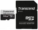 Карта памяти Transcend microSDXC Class 10, UHS-I U1, High Endurance, (SD адаптер)