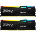Оперативная память Kingston FURY Beast RGB (16 ГБ x 2 шт.) DDR5 5200 МГц DIMM CL40 черный KF552C40BBAK2-32
