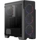 Корпус ATX Aerocool Ore Saturn FRGB-G-BK-v1, Midi-Tower, без БП, черный [ore frgb-g-bk-v1]