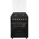 Плита NORDFROST GE 6064 B, газовая, 4 конфорки, 63 л, электрическая духовка, чёрная