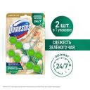 Шарики для унитаза очищающие Domestos Aroma Lux Duo арома Свежесть зеленого чая, блокировка неприятного запаха, туалетный блок (таблетки) 2 х 50 гр