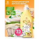 Кондиционер ополаскиватель Grass для детского белья Eva Baby , гипоаллергенный 1 л
