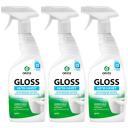 Чистящее средство для ванной и кухни Grass Gloss, Анти-налет, 600 мл, 3 шт
