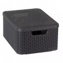 Корзина с крышкой Curver Style M, цвет темно-серый