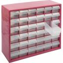 Органайзер-полка имеет 6 ячеек по вертикали и 6 по горизонтали с 36-ю прямоугольными вместительными контейнерами прозрачного цвета. Данный органайзер можно использовать в качестве полки для хранения любых мелочей, бисер, бусы, стразы, пуговицы, бытовые и строительные мелочи, инструменты и рыболовные принадлежности, очень удобно для розничных магазинов. Ячейки свободно выдвигаются в обе стороны, не упираются в выступы в полностью задвинутом состоянии.