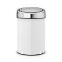 Ведро для мусора Brabantia Touch Bin, 3л, настенное, белый 364488