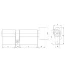 Цилиндровый механизм с вертушкой AJAX AZ202/70 (30+10+30) CP хром 5 кл /43881/