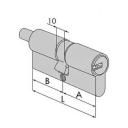 Цилиндровый механизм (личинка) Cisa (Чиза) под вертушку ASIX OE302-13.12 (70 мм/30+10+30), никель
