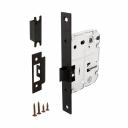 Замок врезной Fuaro Plastic P72-50 для межкомнатной двери под фиксатор черный