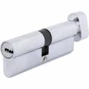 Цилиндровый механизм Palladium ZN 90 C BK CP СТ-00001175 обладает следующими характеристиками: Тип: симметричный равносторонний. Изнутри управляется вертушкой, снаружи – ключом. Латунные пины и сердечник (ротор). Количество пинов: 6 шт. Секретность: 46 000 индивидуальных комбинаций. Защита от выбивания (кулачок наклонен на 30°). Перфоключ: цилиндр не откроется куском проволоки. Подходит для установки с броненакладкой.