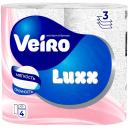 Бытовая трехслойная бумага Бумага туалетная бытовая VEIRO Luxoria спайка 4 шт, 3-х слойная, белая 5С34 123210