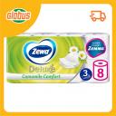 Туалетная бумага Zewa Deluxe Ромашка 3 слоя