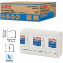 Полотенца бумажные 190 шт, LAIMA (Система H2) UNIVERSAL WHITE, 1-слойные, белые, комплект 21 пачка, 22,5х20,5 см, Z-сложения, 112517