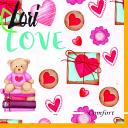 Салфетки Lori Comfort бумажные Любовь 2х-слойные 33х33 см, 16 шт