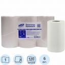 Бумажные полотенца Luscan Professional, рулонные, однослойные, 6 рулонов по 120 метров