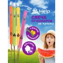 Свеча Help Свеча ароматизированная на трости, 70 см, цвет в ассортименте /от комаров/насекомых/на природу/защита 1 шт. 1 шт. 194 г зелeный