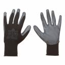 Перчатки полиэстеровые маслобензостойкие с нитриловым обливом Delta Plus черно-серые 9 (L) (VE712GR09/1692)