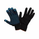 Хлопчатобумажные перчатки OfficeClean удобны в применении на производстве, в быту, в садоводстве, на автосервисах, при строительно-ремонтных работах. Манжеты сделаны в виде резинок, которые обеспечивают плотное прилегание перчаток к рукам. Изготовлены из хлопчатобумажной пряжи плотностью 133 текс, 4 нити, с точечным ПВХ покрытием. Перчатки х/б с ПВХ напылением в отличии от обычных перчаток хб, достаточно износостойкие и долговечные, в них удобно работать в любых условиях, так как такая поверхность не позволяет руке скользить и значительно повышает уровень защиты от повреждений.