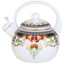 KELLI Чайник Со свистком KL-4434 2.5 л, 2.5 л, белый