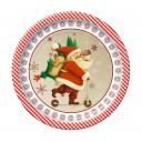 Тарелка картонная Bgreen дед мороз и самокат 23 см