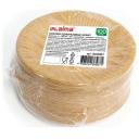 Тарелка одноразовая крафт бумажная 180 мм, Комплект 100 штук, Laima Eco Craft, 608087