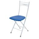 Стул Nika Ника 1 ССН1, металл/искусственная кожа, цвет: синий