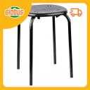 Табурет с пластмассовым сиденьем Nika ТП02/Б3 цвет: черный на 4-х опорах