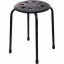 Табурет с пластмассовым сиденьем Nika ТП01/Ч черный